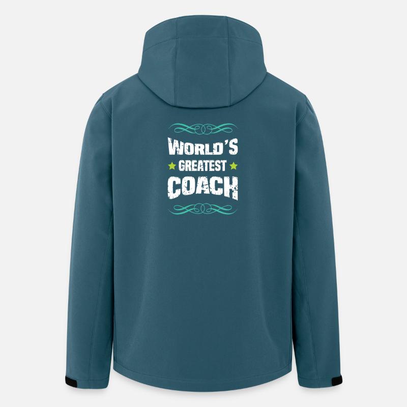 World's Greatest Coach - Recycelte Männer Softshell-Jacke von Stanley/Stella - Dunkles Petrol