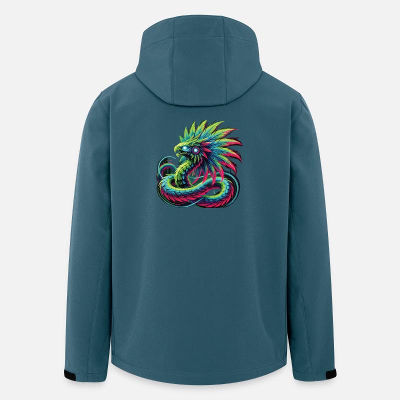 Azteken Drache - Recycelte Männer Softshell-Jacke von Stanley/Stella - Dunkles Petrol
