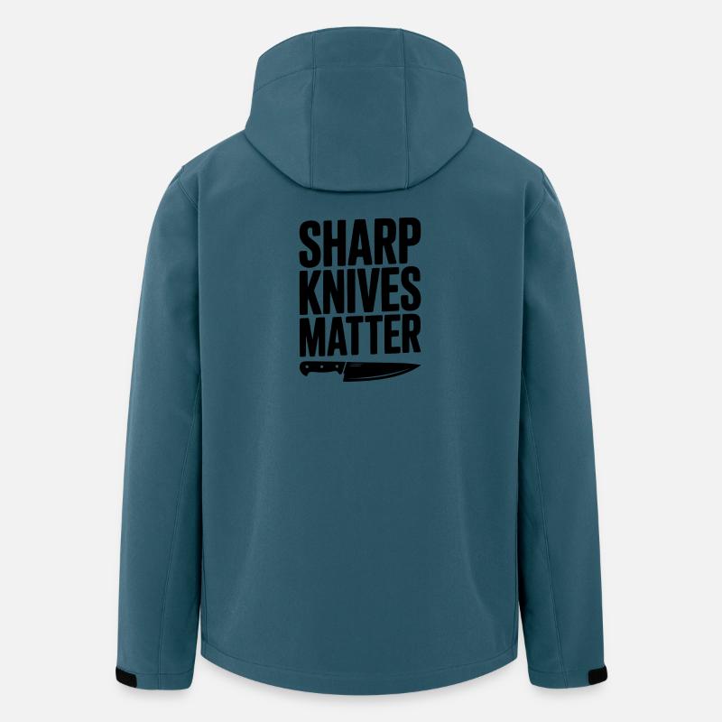 Scharfe Messer sind wichtig - Recycelte Männer Softshell-Jacke von Stanley/Stella - Dunkles Petrol