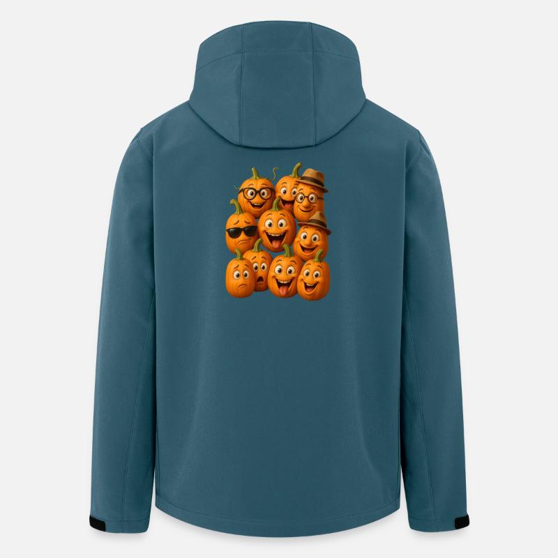 Kürbis Gesichter Parade - Recycelte Männer Softshell-Jacke von Stanley/Stella - Dunkles Petrol