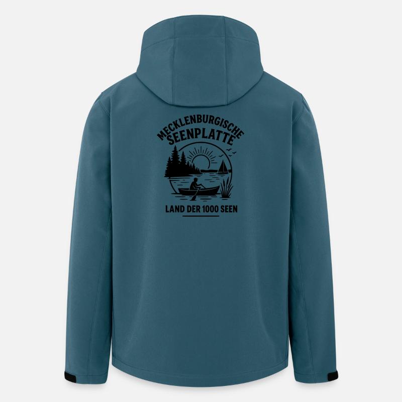 mecklenburgische seenplatte - Recycelte Männer Softshell-Jacke von Stanley/Stella - Dunkles Petrol