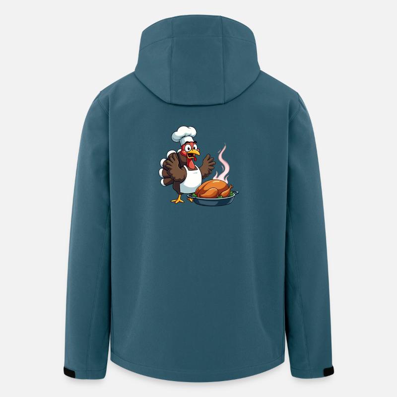 Thanksgiving Truthahn Koch - Recycelte Männer Softshell-Jacke von Stanley/Stella - Dunkles Petrol