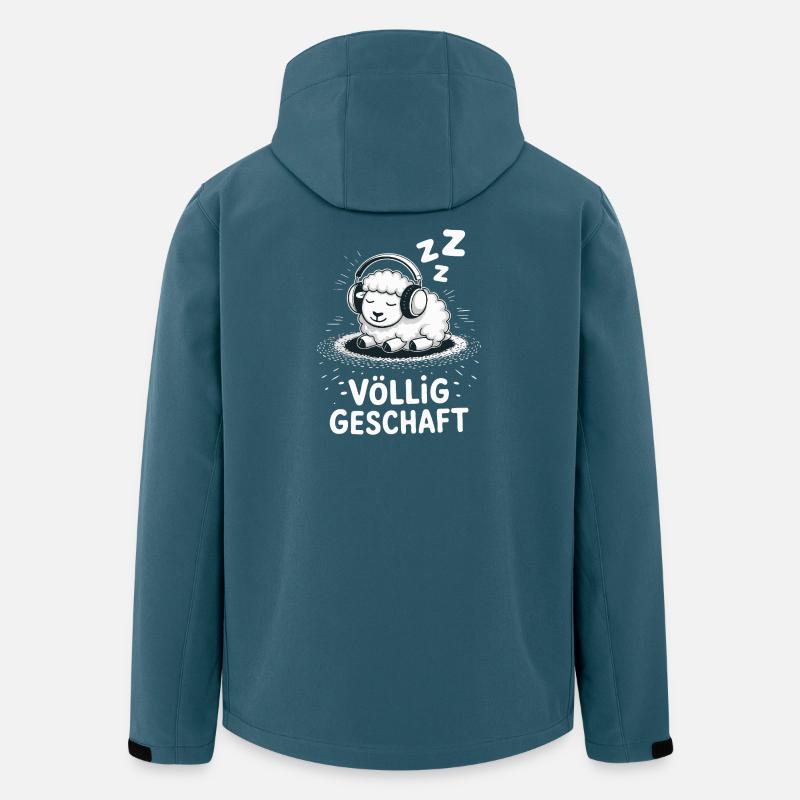 Conception de mouton entièrement réalisée - Veste softshell homme en polyester recyclé Stanley/Stella - bleu pétrole foncé