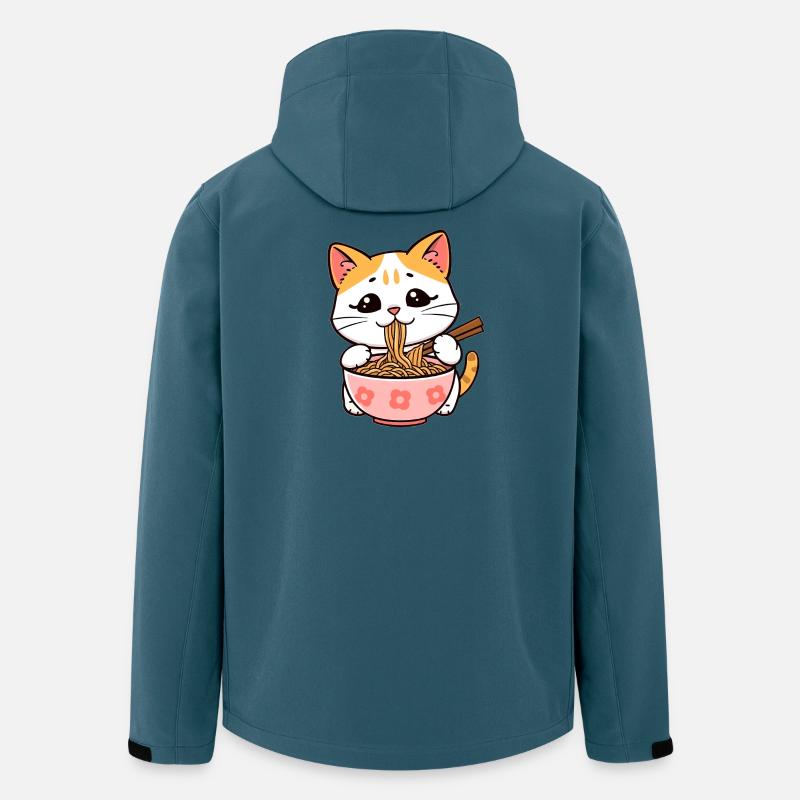 Cat Eats Ramen Noodles - Men’s Recycled Softshell Jacket by Stanley/Stella - stargazer