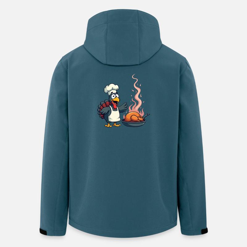 Thanksgiving Truthahn Koch - Recycelte Männer Softshell-Jacke von Stanley/Stella - Dunkles Petrol