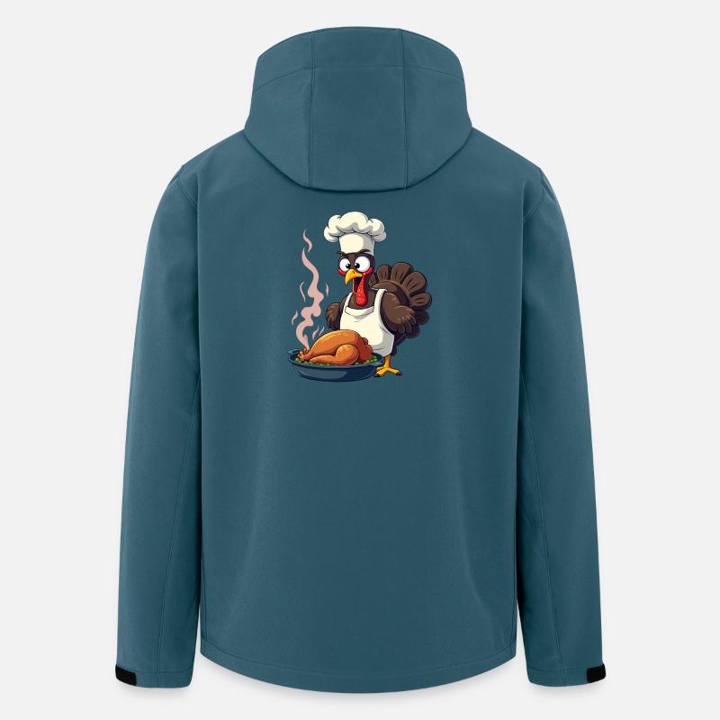 Thanksgiving Truthahn Koch - Recycelte Männer Softshell-Jacke von Stanley/Stella - Dunkles Petrol