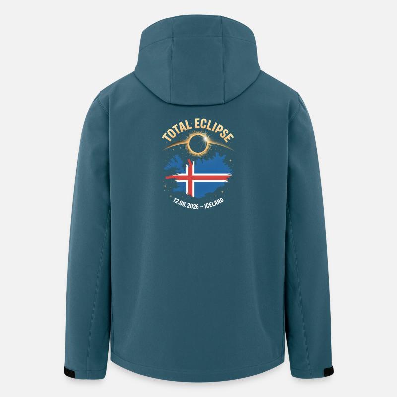 Totale Sonnenfinsternis Island 2026 - Recycelte Männer Softshell-Jacke von Stanley/Stella - Dunkles Petrol