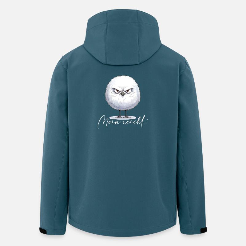 Moin reicht - grimmige runde Möwe - Recycelte Männer Softshell-Jacke von Stanley/Stella - Dunkles Petrol