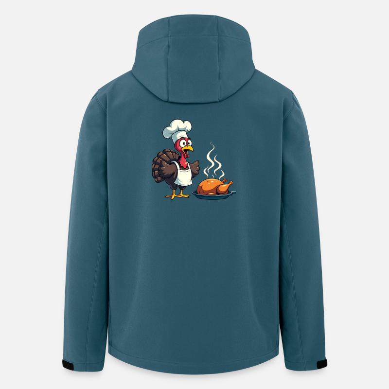 Thanksgiving Truthahn Koch - Recycelte Männer Softshell-Jacke von Stanley/Stella - Dunkles Petrol