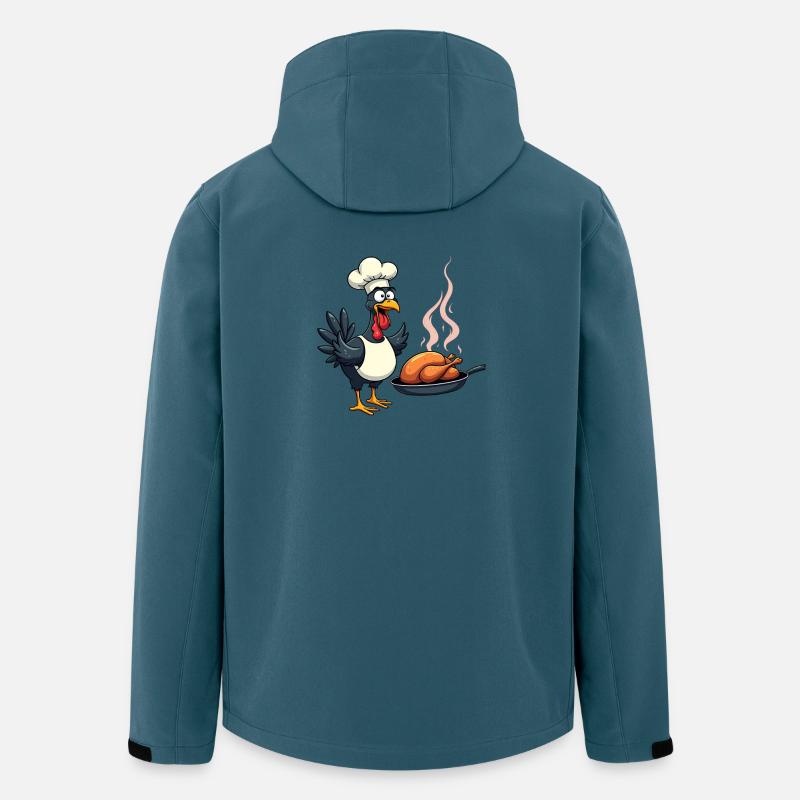 Cuisinier de dinde de Thanksgiving - Veste softshell homme en polyester recyclé Stanley/Stella - bleu pétrole foncé
