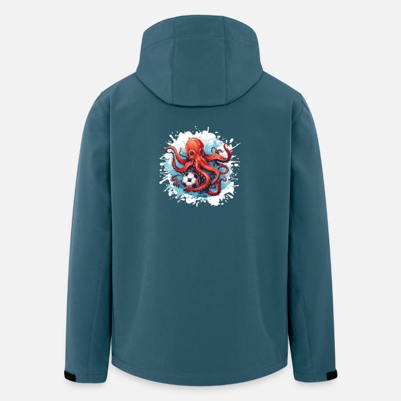 Oktopus Fussball Team - Recycelte Männer Softshell-Jacke von Stanley/Stella - Dunkles Petrol