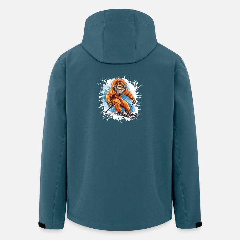 Löwe Ski Skiing - Veste softshell homme en polyester recyclé Stanley/Stella - bleu pétrole foncé