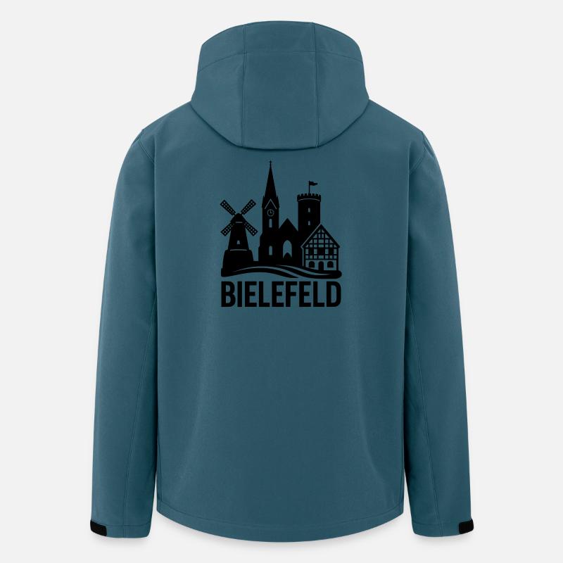 bielefeld silhouette - Recycelte Männer Softshell-Jacke von Stanley/Stella - Dunkles Petrol