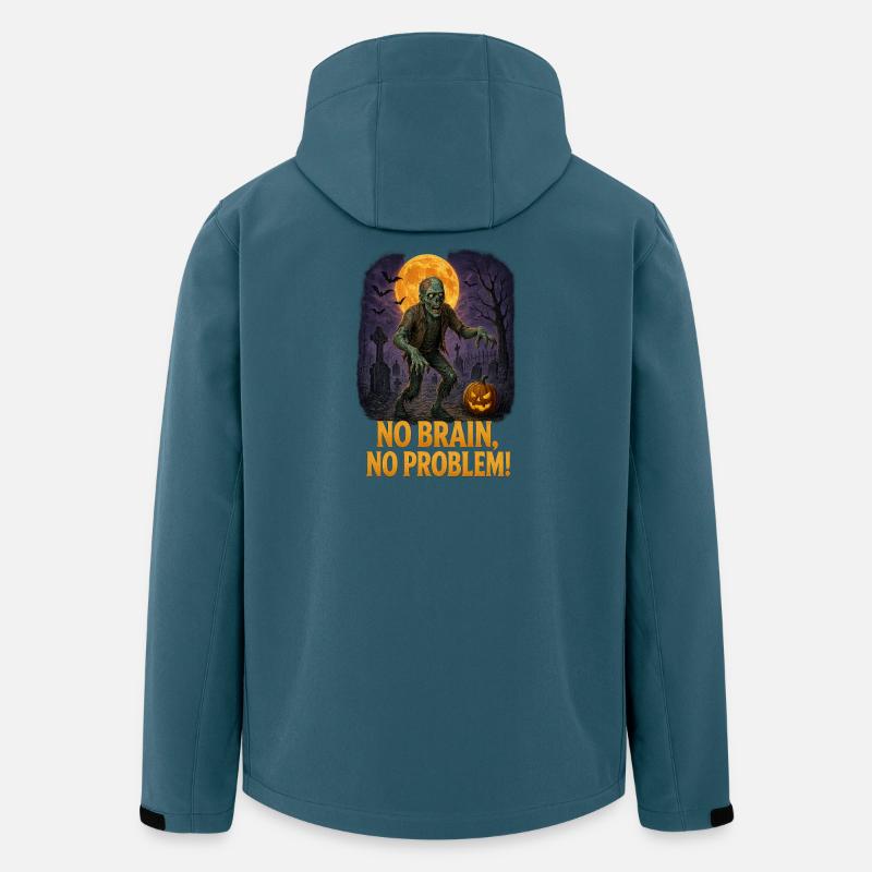 Mondschein-Zombie-Friedhof mit Kürbisschein - Recycelte Männer Softshell-Jacke von Stanley/Stella - Dunkles Petrol