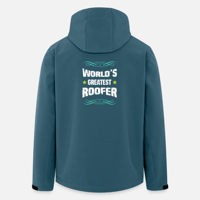 Weltbester Dachdecker - Recycelte Männer Softshell-Jacke von Stanley/Stella - Dunkles Petrol