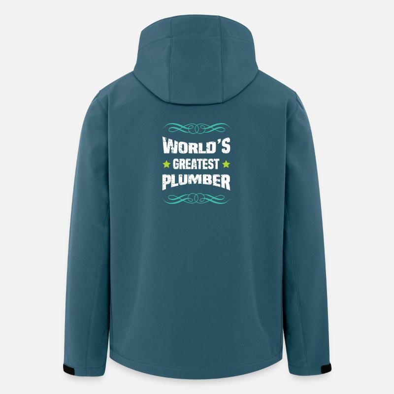 World's Greatest Plumber - Recycelte Männer Softshell-Jacke von Stanley/Stella - Dunkles Petrol