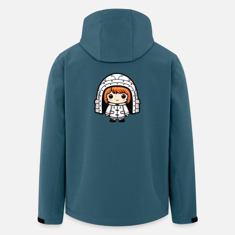 Winter Eskimo Iglu Comic - Recycelte Männer Softshell-Jacke von Stanley/Stella - Dunkles Petrol