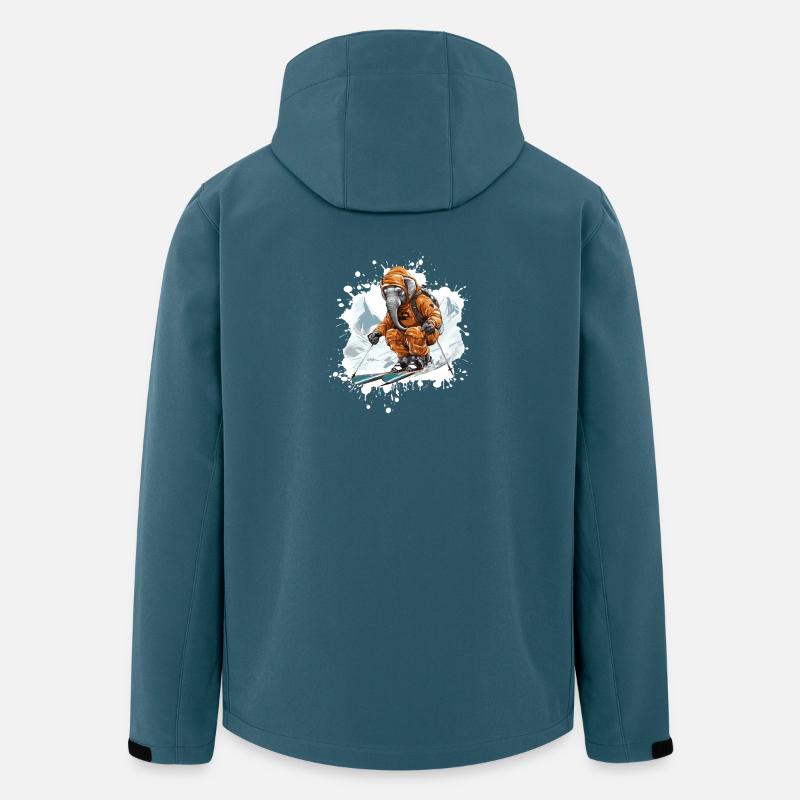 Ski d’éléphant Ski - Veste softshell homme en polyester recyclé Stanley/Stella - bleu pétrole foncé