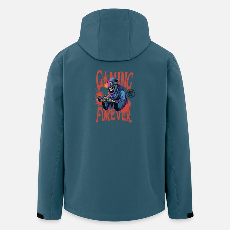 Gaming Forever – Reaper Edition - Recycelte Männer Softshell-Jacke von Stanley/Stella - Dunkles Petrol