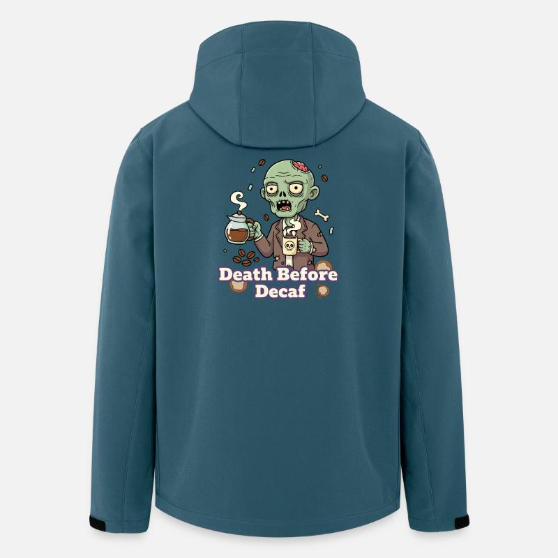 Zombie Coffee Death Before Decaf - Men’s Recycled Softshell Jacket by Stanley/Stella - stargazer