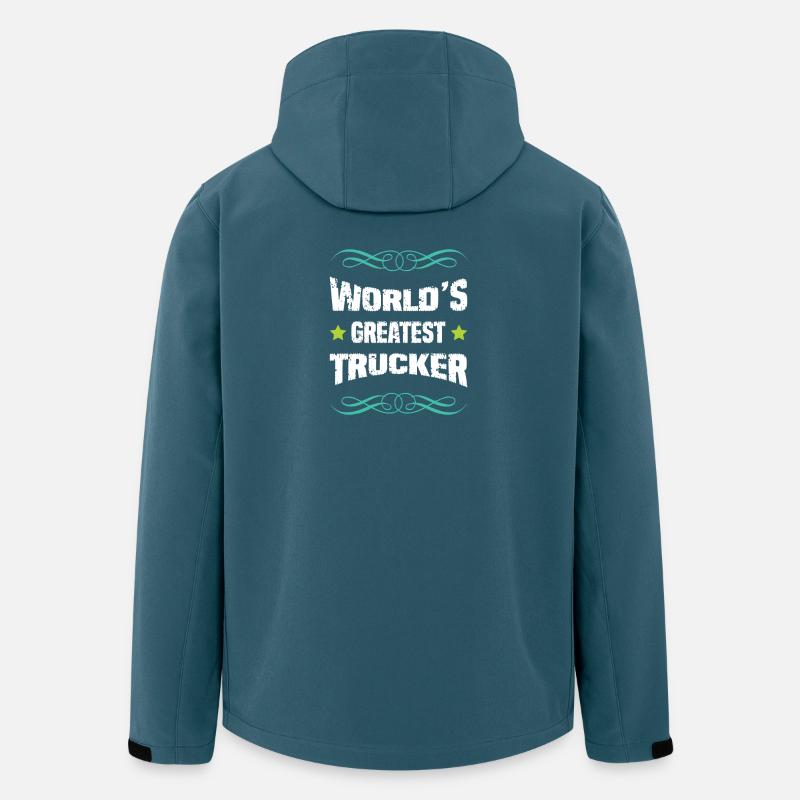 World's Greatest Trucker - Men’s Recycled Softshell Jacket by Stanley/Stella - stargazer