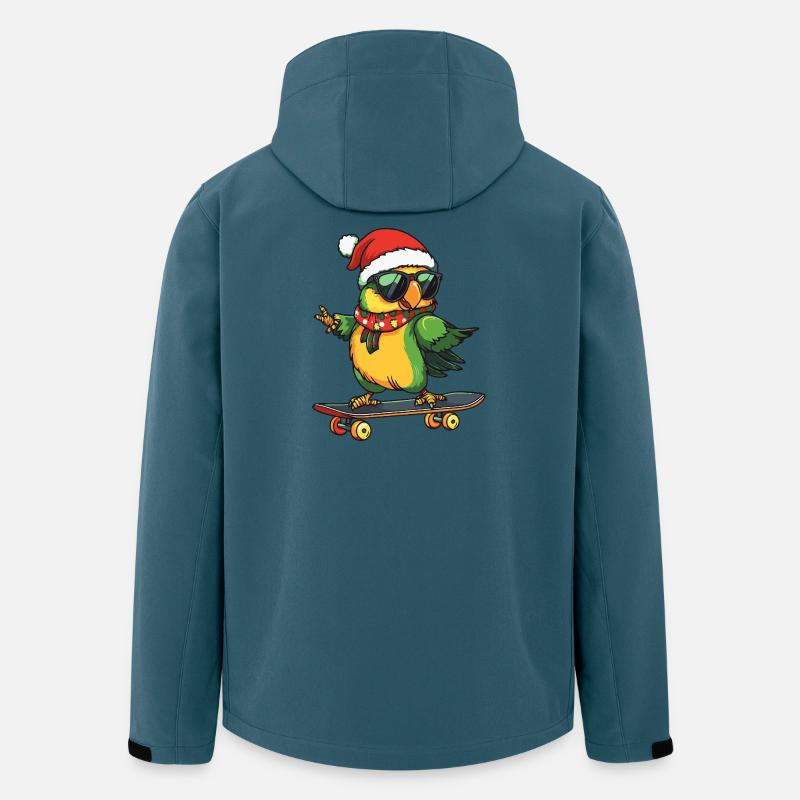 Papagai Weihnachten Lustig - Recycelte Männer Softshell-Jacke von Stanley/Stella - Dunkles Petrol