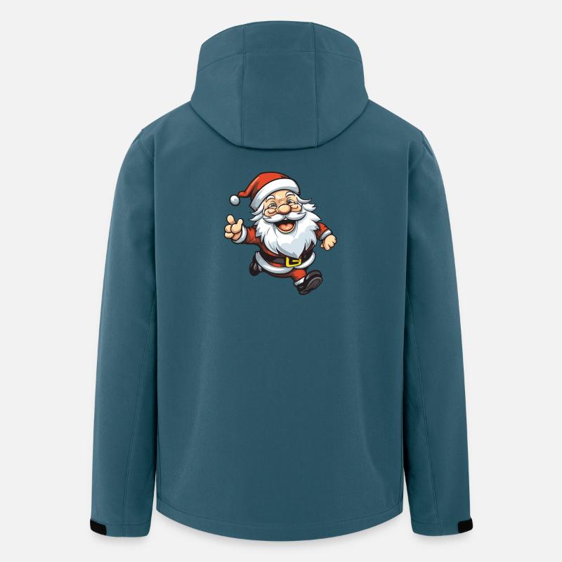 Weihnachtsmann Illustration Weihnachten - Recycelte Männer Softshell-Jacke von Stanley/Stella - Dunkles Petrol