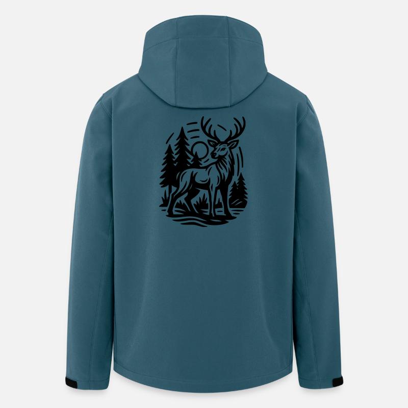 Cerf - Veste softshell homme en polyester recyclé Discoverer Stanley/Stella - bleu pétrole foncé