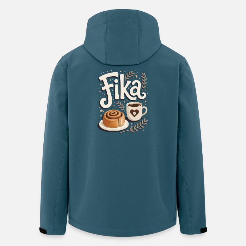 Fika - Recycelte Männer Softshell-Jacke von Stanley/Stella - Dunkles Petrol
