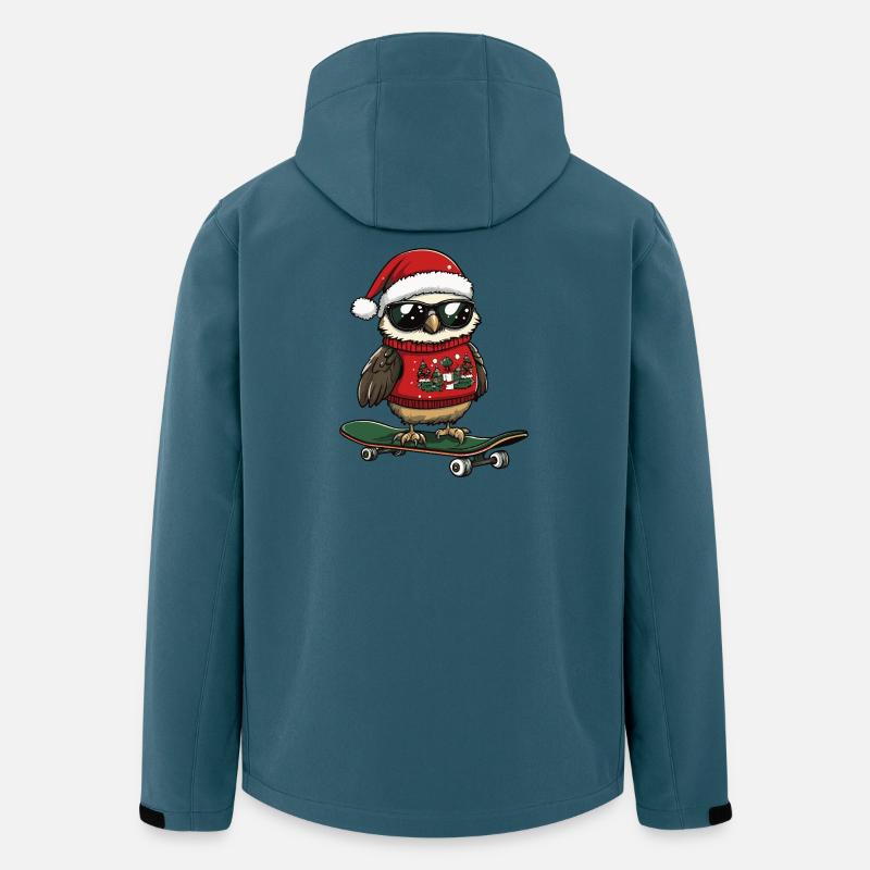 Eule Weihnachten Lustig - Recycelte Männer Softshell-Jacke von Stanley/Stella - Dunkles Petrol