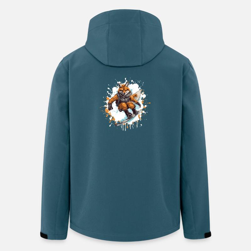 Fuchs Snowboard - Veste softshell homme en polyester recyclé Stanley/Stella - bleu pétrole foncé