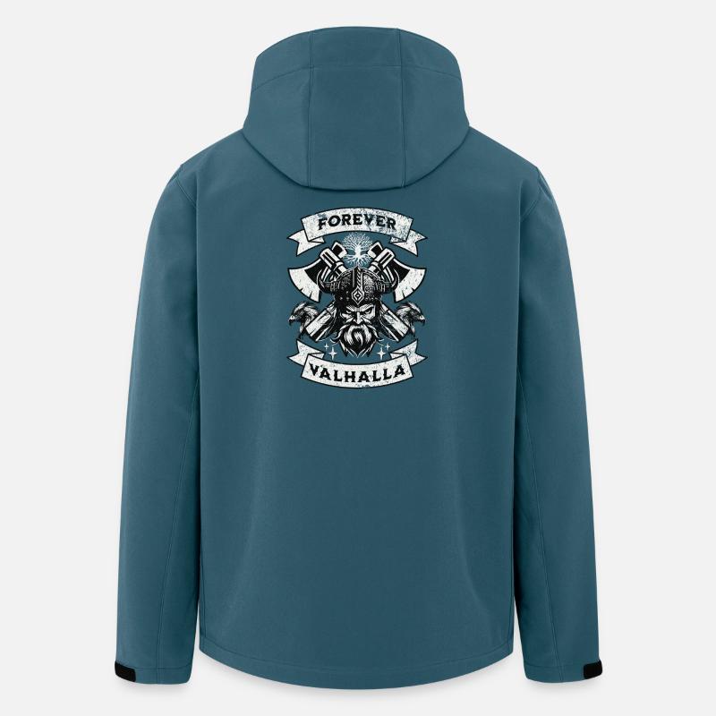 Forever Valhalla Wikinger Design - Recycelte Männer Softshell-Jacke von Stanley/Stella - Dunkles Petrol