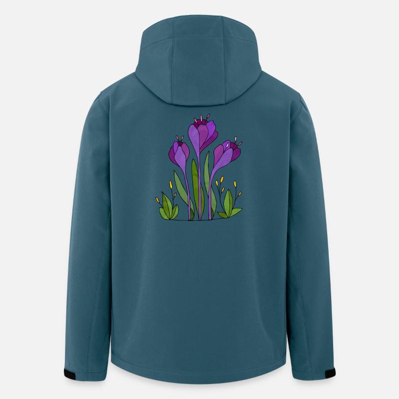 Blumen - Recycelte Männer Softshell-Jacke von Stanley/Stella - Dunkles Petrol