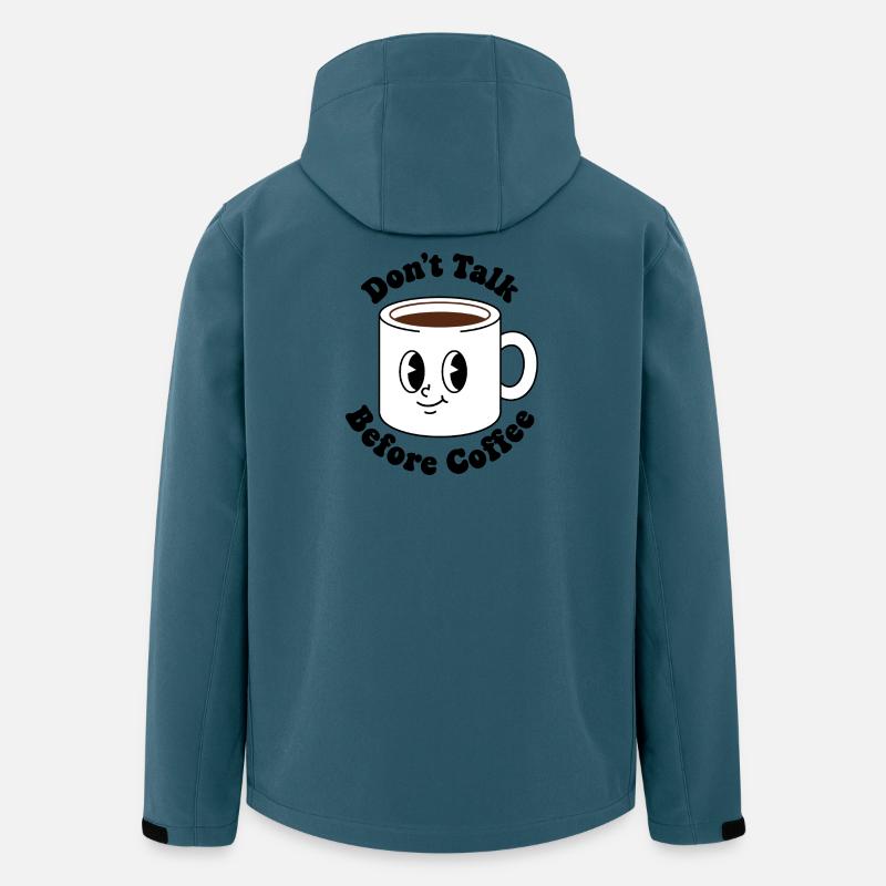 Kawaii Kaffeebecher Gesicht - Recycelte Männer Softshell-Jacke von Stanley/Stella - Dunkles Petrol