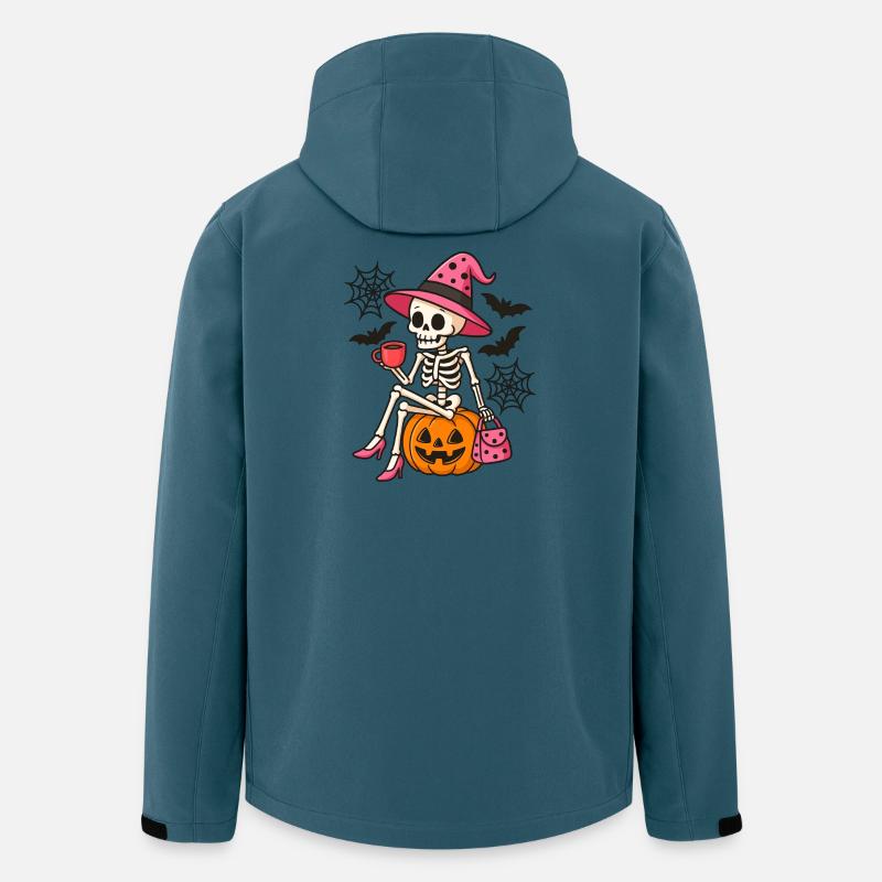 Pink Cute Halloween Witch Skeleton - Men’s Recycled Softshell Jacket by Stanley/Stella - stargazer