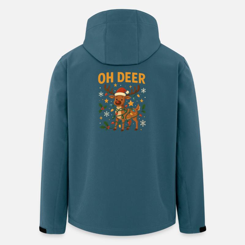 Süßes Rentier Weihnachtsdesign - Recycelte Männer Softshell-Jacke von Stanley/Stella - Dunkles Petrol