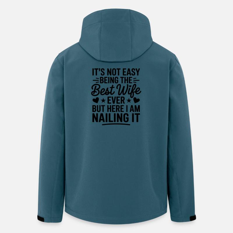 Ehefrau Spruch Ehefrauen Lustiges Ehefrau Geschenk - Recycelte Männer Softshell-Jacke von Stanley/Stella - Dunkles Petrol