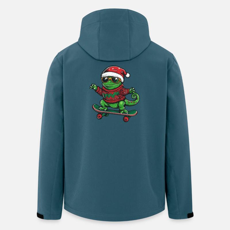 Chameleon Weihnachten Lustig - Recycelte Männer Softshell-Jacke von Stanley/Stella - Dunkles Petrol
