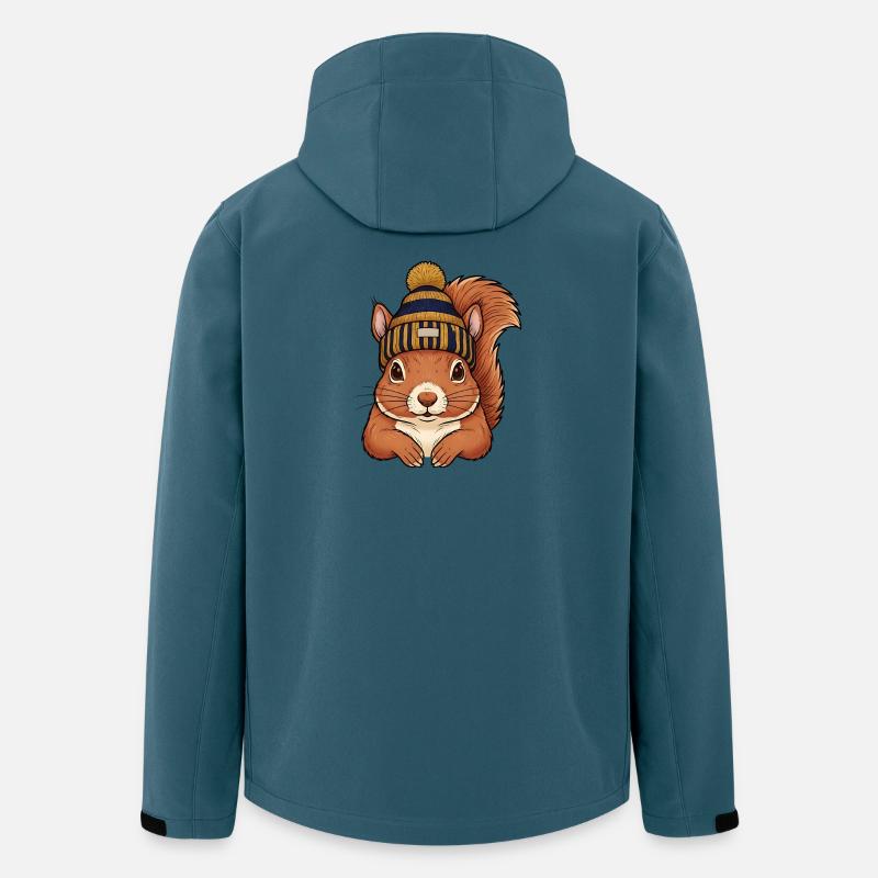 Eichhörnchen mit Mütze – Winter Outfit - Recycelte Männer Softshell-Jacke von Stanley/Stella - Dunkles Petrol