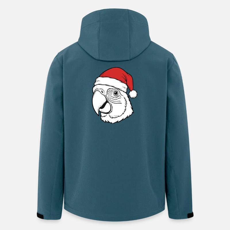 Parrot Christmas Santa Hat Design - Men’s Recycled Softshell Jacket by Stanley/Stella - stargazer