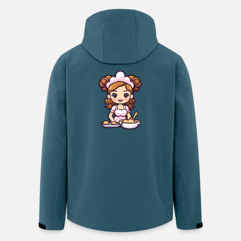 Backfee Fee Backen Kochen - Recycelte Männer Softshell-Jacke von Stanley/Stella - Dunkles Petrol