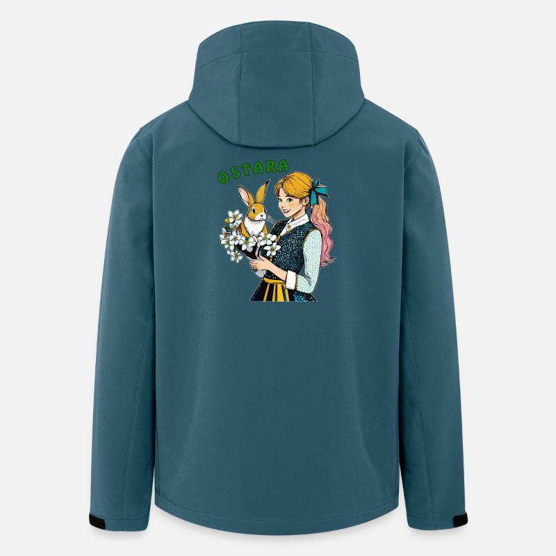 FRAU HASE BLUME OSTARA - Recycelte Männer Softshell-Jacke von Stanley/Stella - Dunkles Petrol