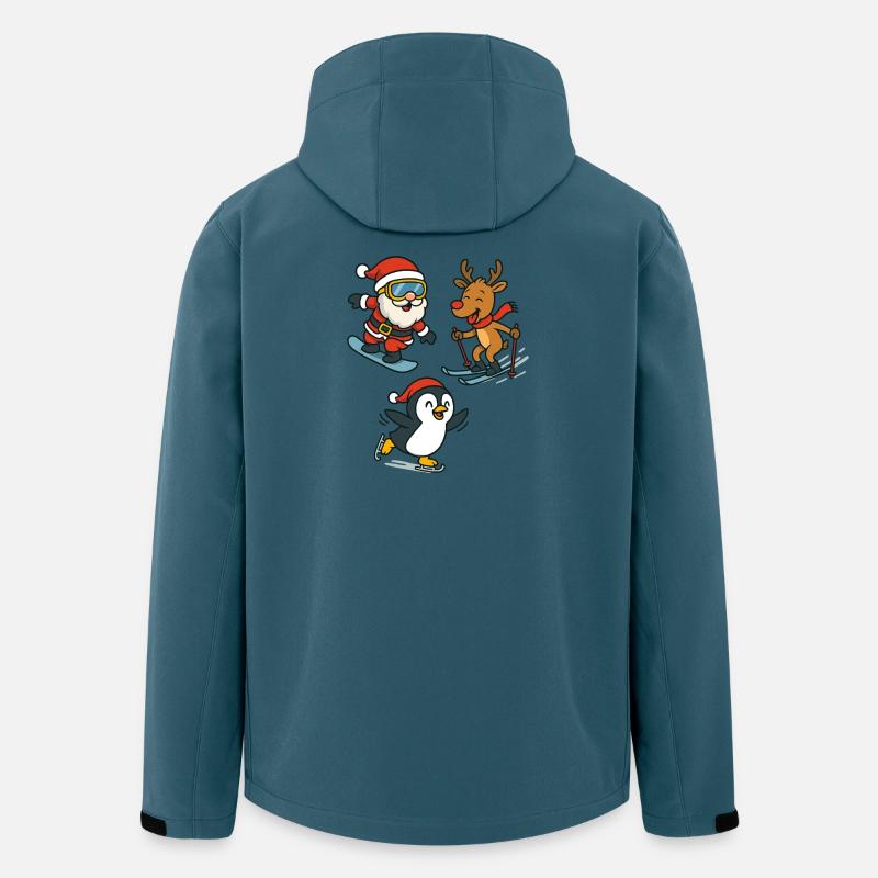 Weihnachten Winter Sport - Recycelte Männer Softshell-Jacke von Stanley/Stella - Dunkles Petrol