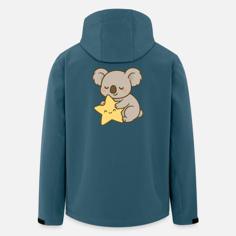Koala Star Kuscheln - Recycelte Männer Softshell-Jacke von Stanley/Stella - Dunkles Petrol