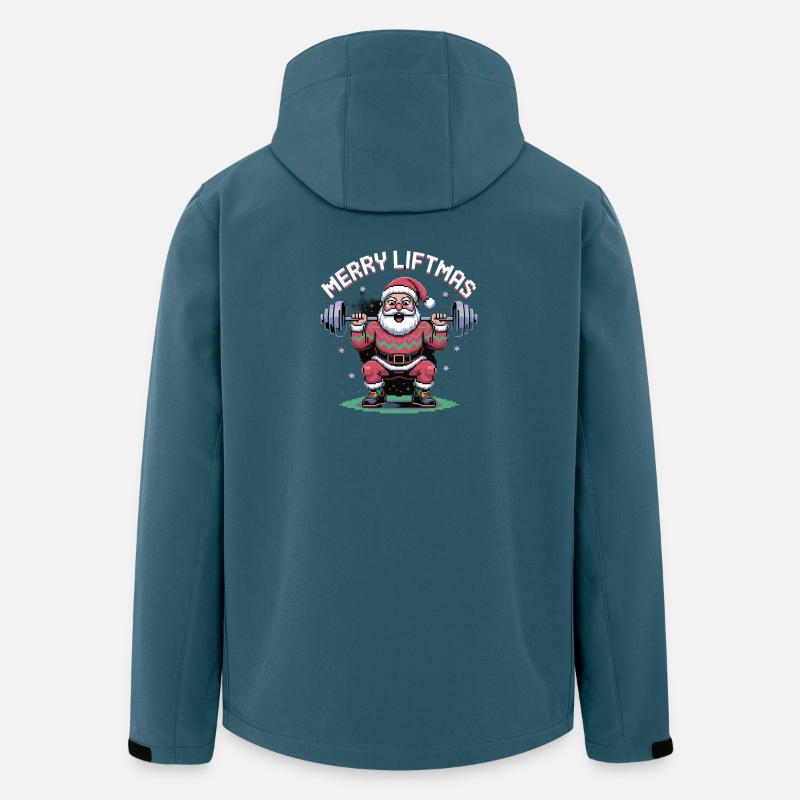 Pixel Santa Liftmas - Recycelte Männer Softshell-Jacke von Stanley/Stella - Dunkles Petrol