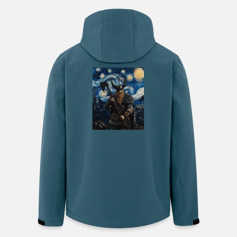 Wikinger Van Gogh Style - Recycelte Männer Softshell-Jacke von Stanley/Stella - Dunkles Petrol