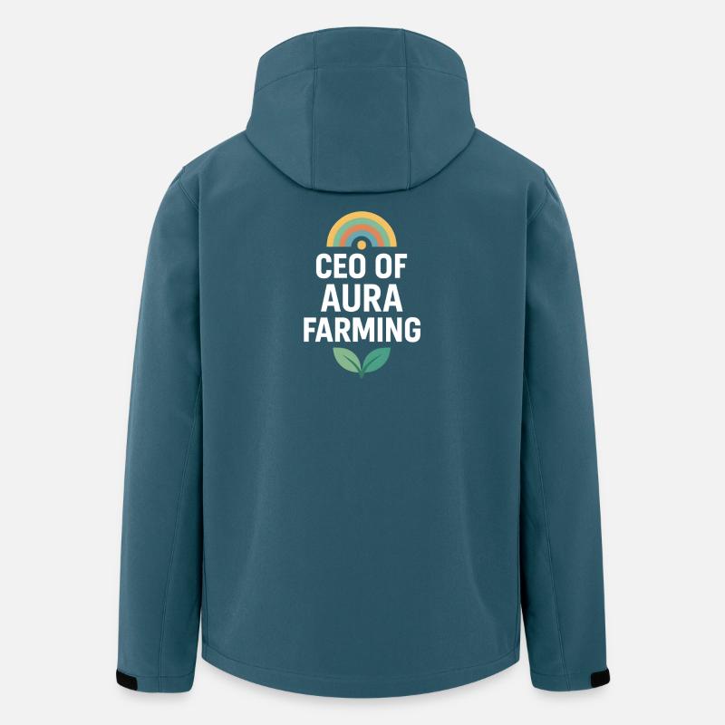 Aura Farming CEO, lustiger Meme-Spruch - Recycelte Männer Softshell-Jacke von Stanley/Stella - Dunkles Petrol
