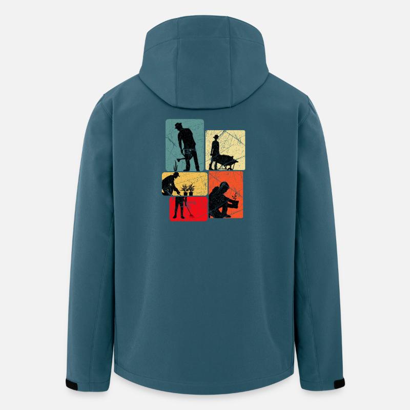 Hobbygärtner Schrebergarten Gartenarbeit Geschenk - Recycelte Männer Softshell-Jacke von Stanley/Stella - Dunkles Petrol
