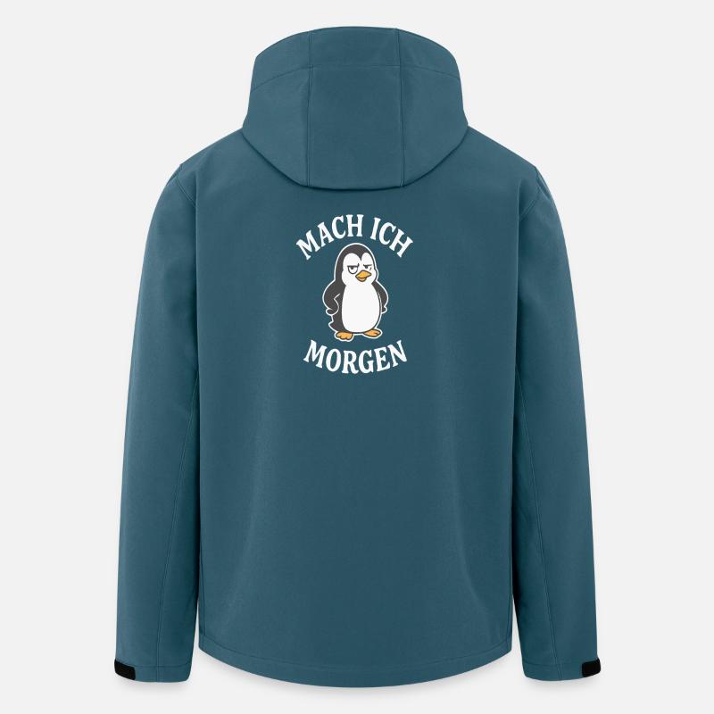 Mach ich Morgen Pinguin - Recycelte Männer Softshell-Jacke von Stanley/Stella - Dunkles Petrol