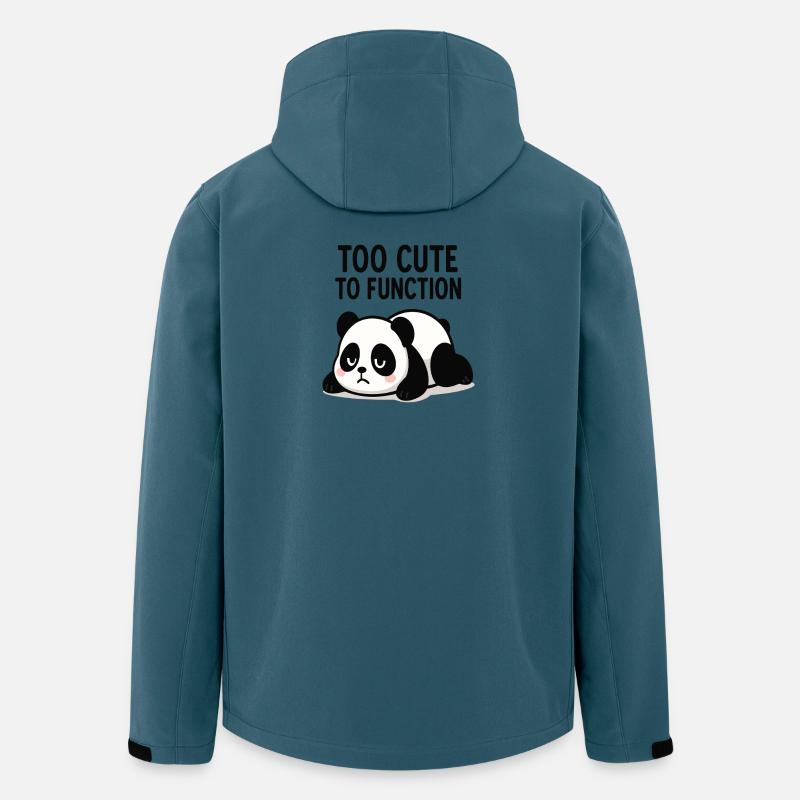 Too Cute To Function Panda - Recycelte Männer Softshell-Jacke von Stanley/Stella - Dunkles Petrol
